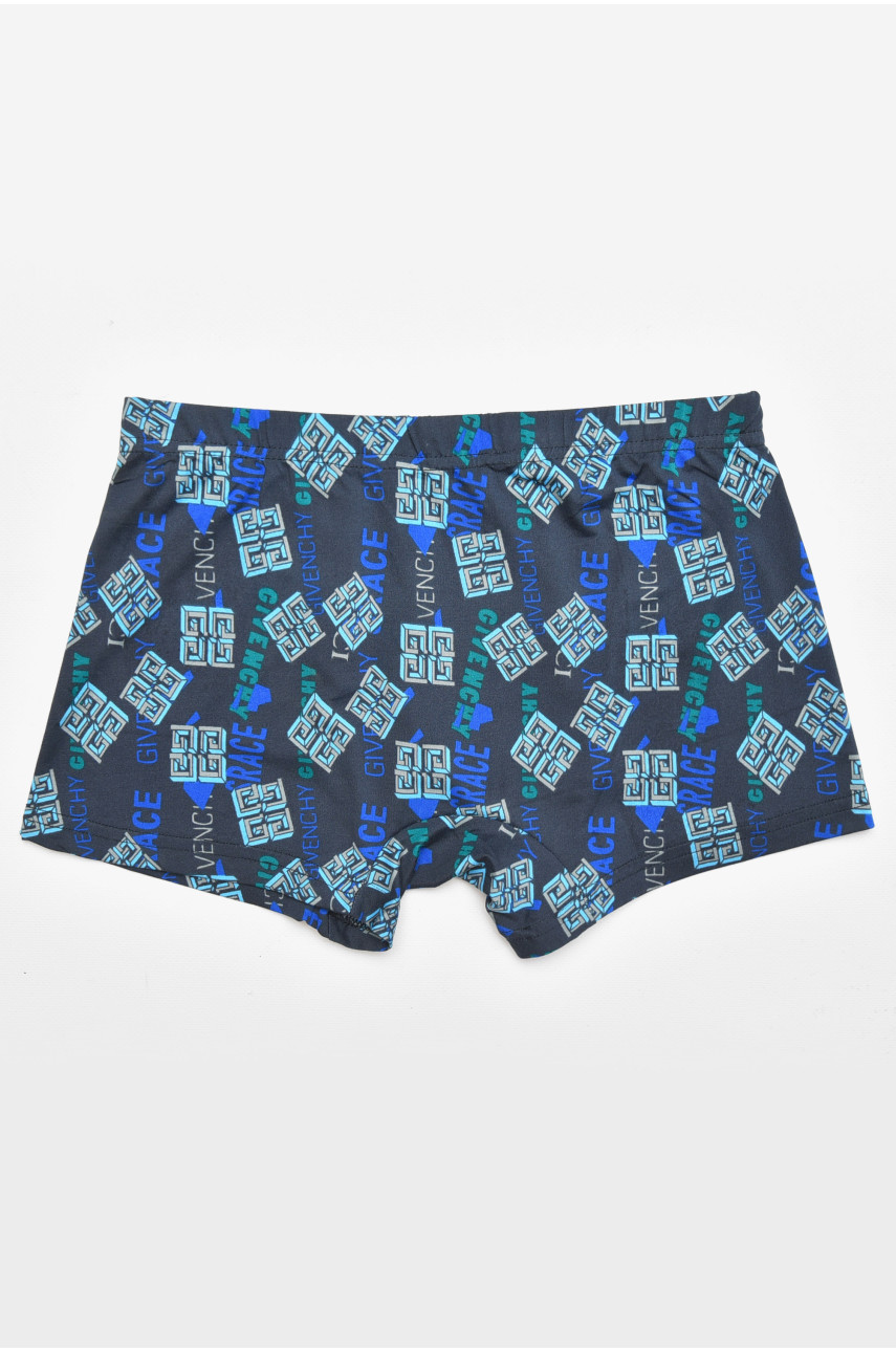 Боксеры мужские тёмно-синего цвета с принтом 211723