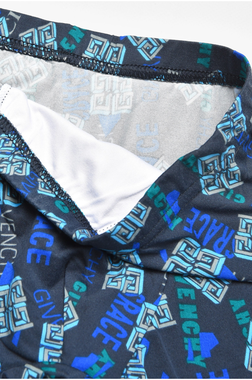 Боксеры мужские тёмно-синего цвета с принтом 211723