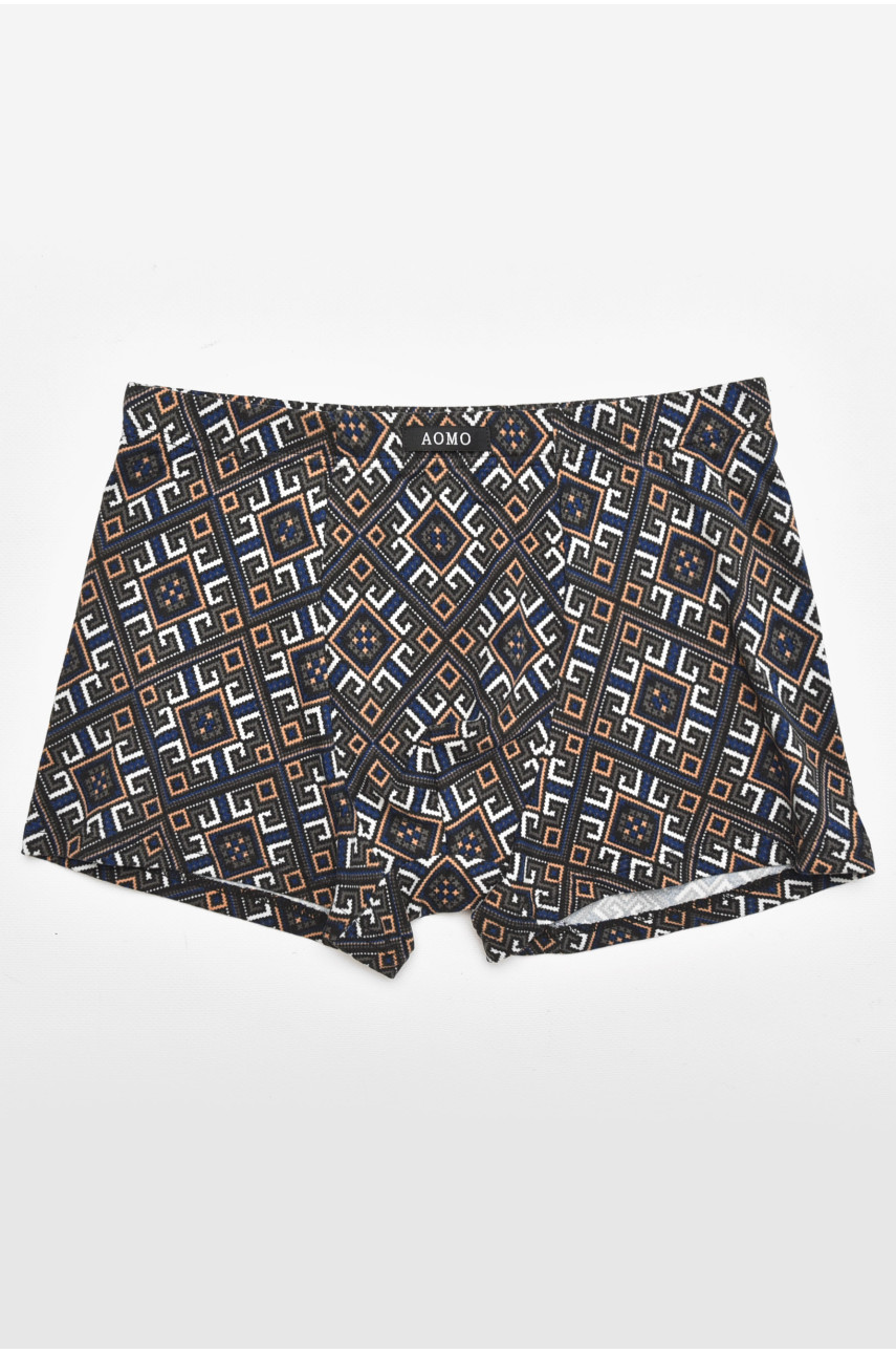 Боксеры мужские тёмно-серого цвета с принтом 211724