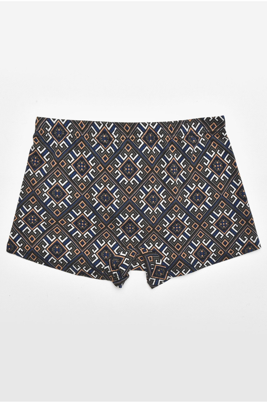 Боксеры мужские тёмно-серого цвета с принтом 211724