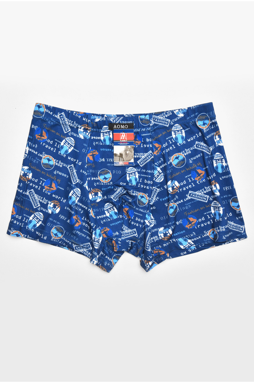 Боксеры мужские тёмно-синего цвета с принтом 211727