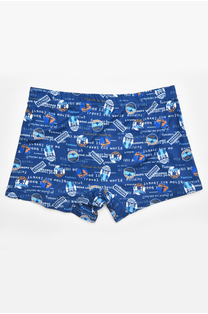 Боксеры мужские тёмно-синего цвета с принтом 211727
