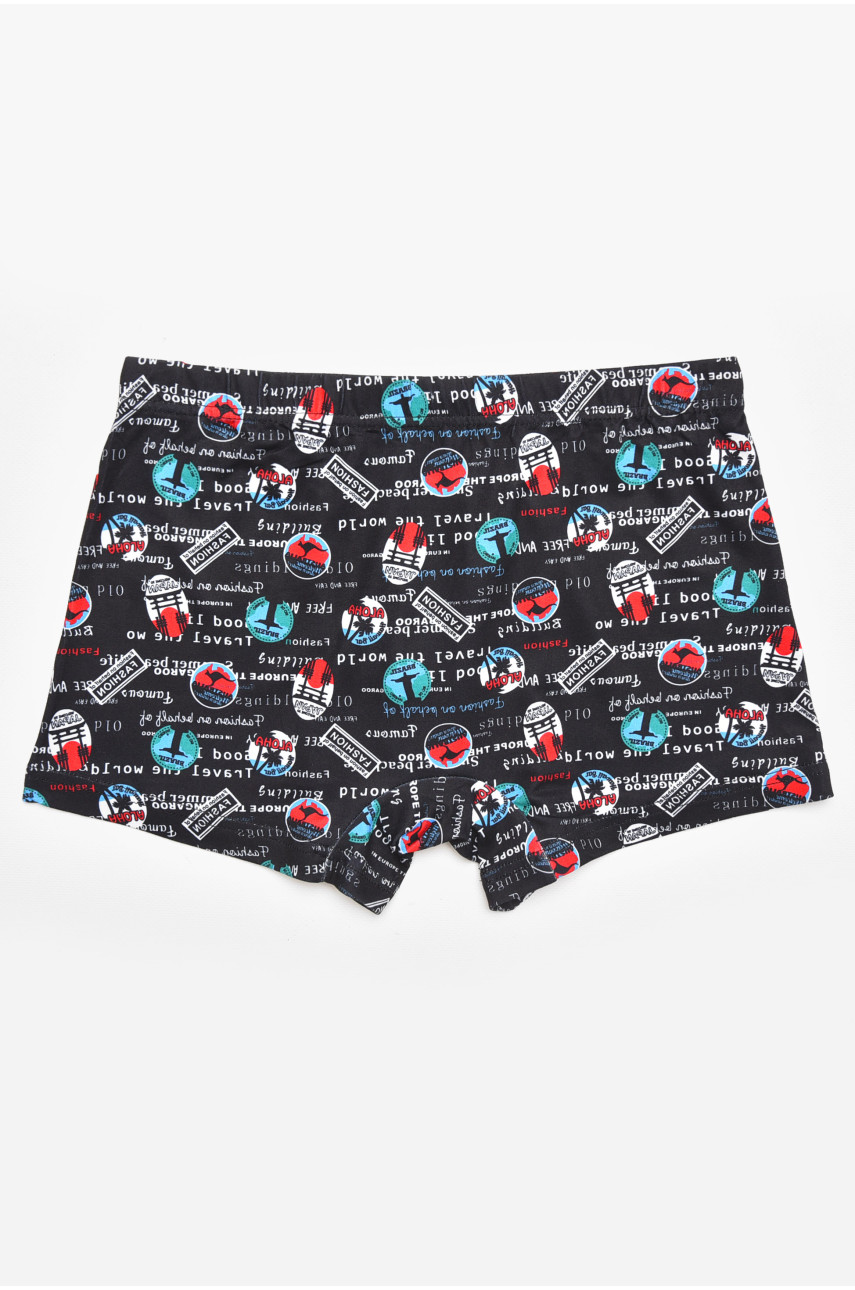 Боксеры мужские черного цвета с принтом 211728