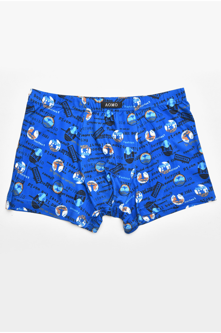 Боксеры мужские синего цвета с принтом 211729