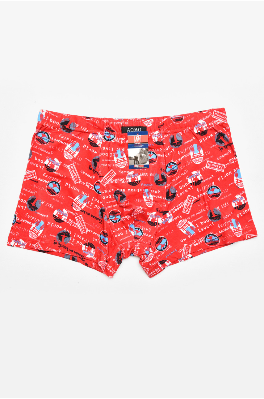 Боксеры мужские красного цвета с принтом 211730