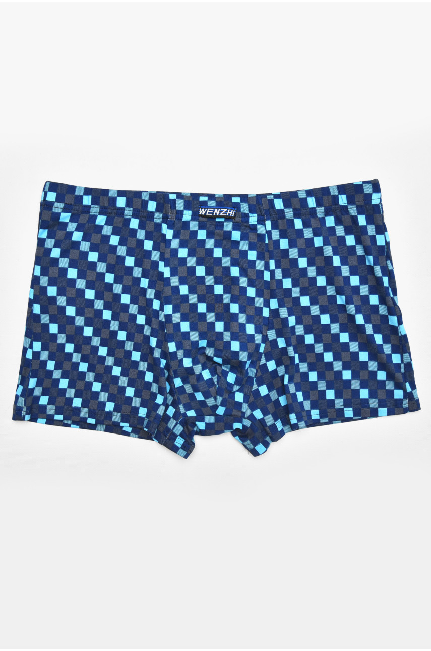 Боксеры мужские тёмно-синего цвета с принтом 211739