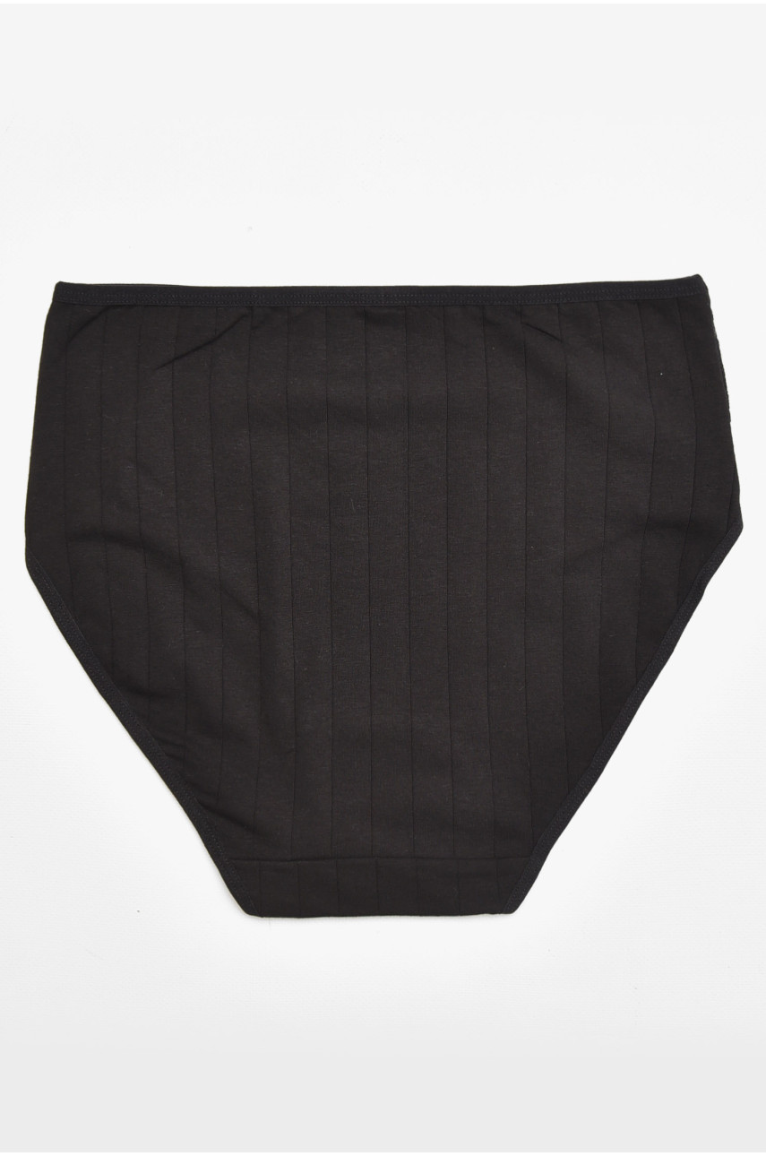 Труси жіночі напівбатальні чорного кольору 38325 211748