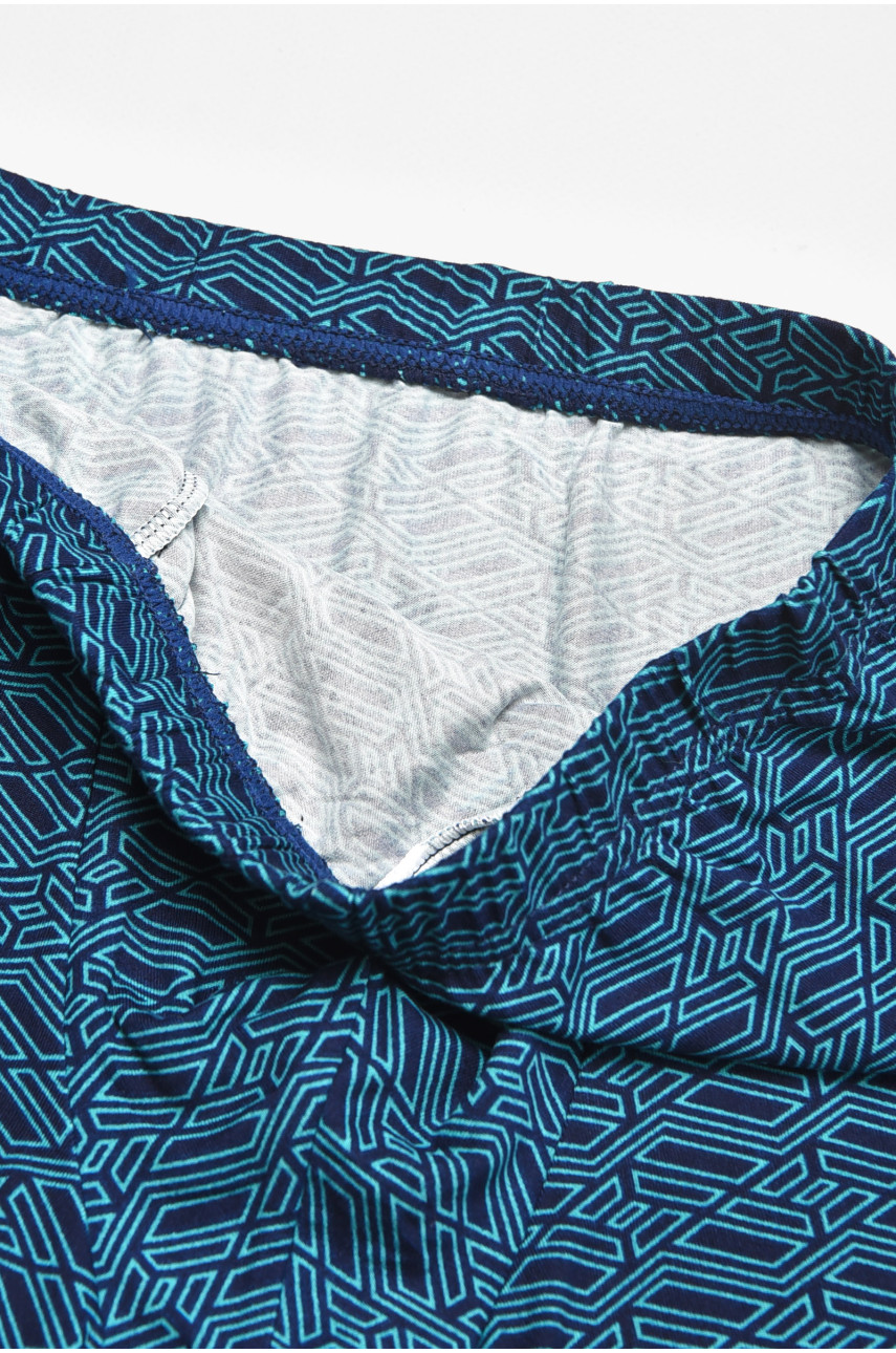 Боксеры мужские тёмно-синего цвета с принтом 211750