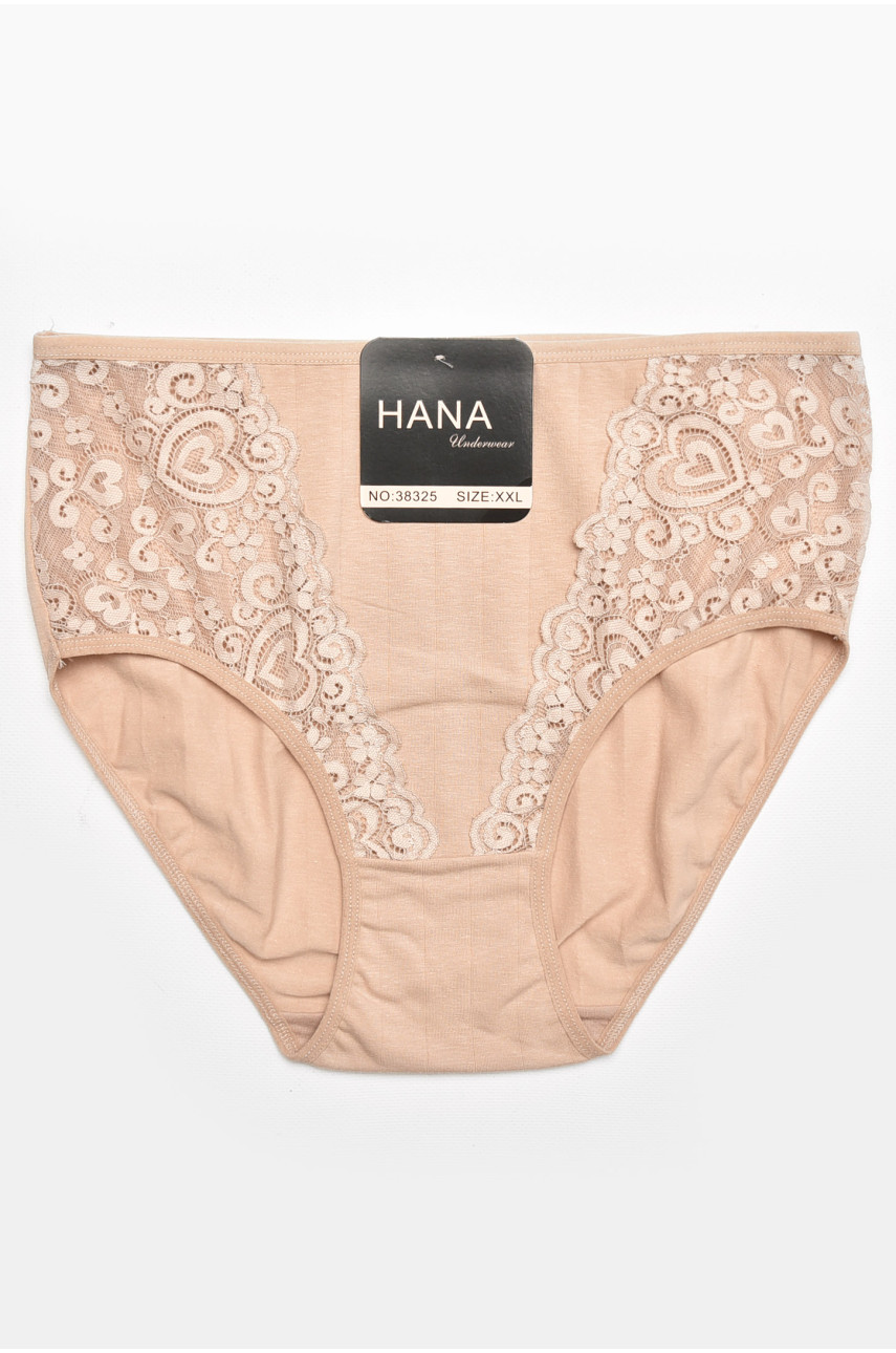 Труси жіночі напівбатальні бежевого кольору 38325 211752