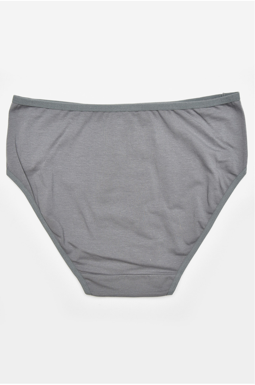 Труси жіночі напівбатальні темно-сірого кольору 38383 211754