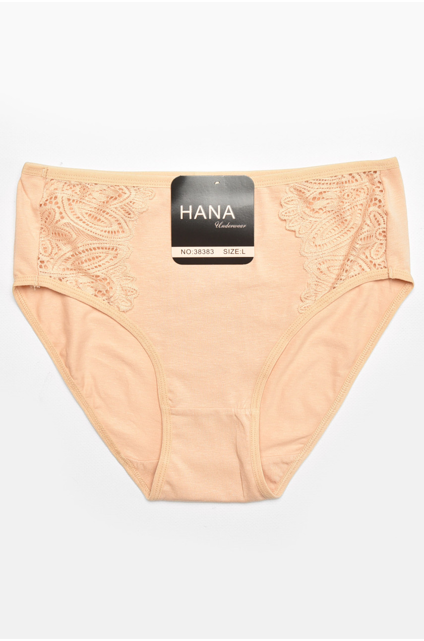 Труси жіночі напівбатальні бежевого кольору 38383 211761