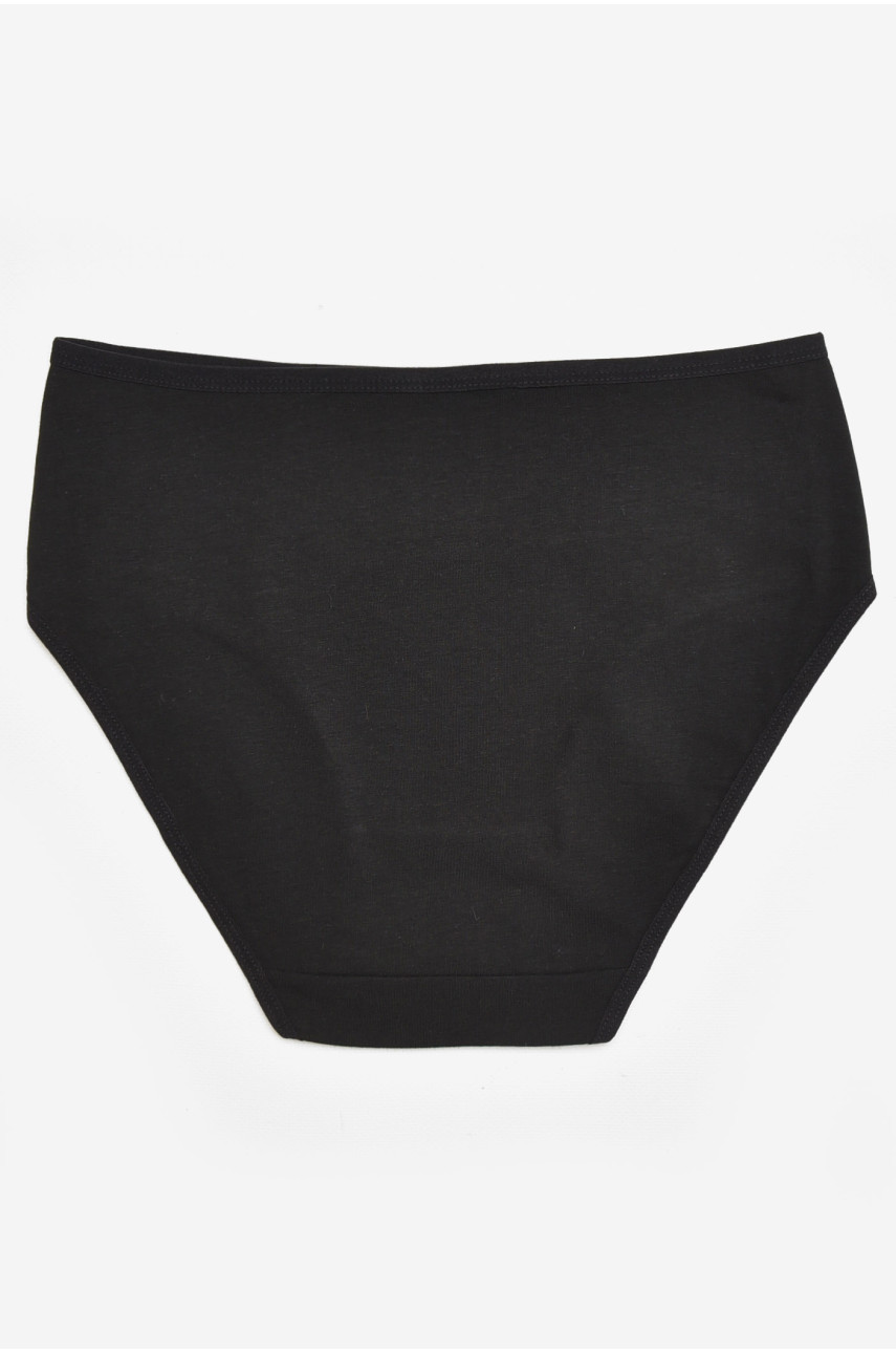 Труси жіночі напівбатальні чорного кольору 38383 211763