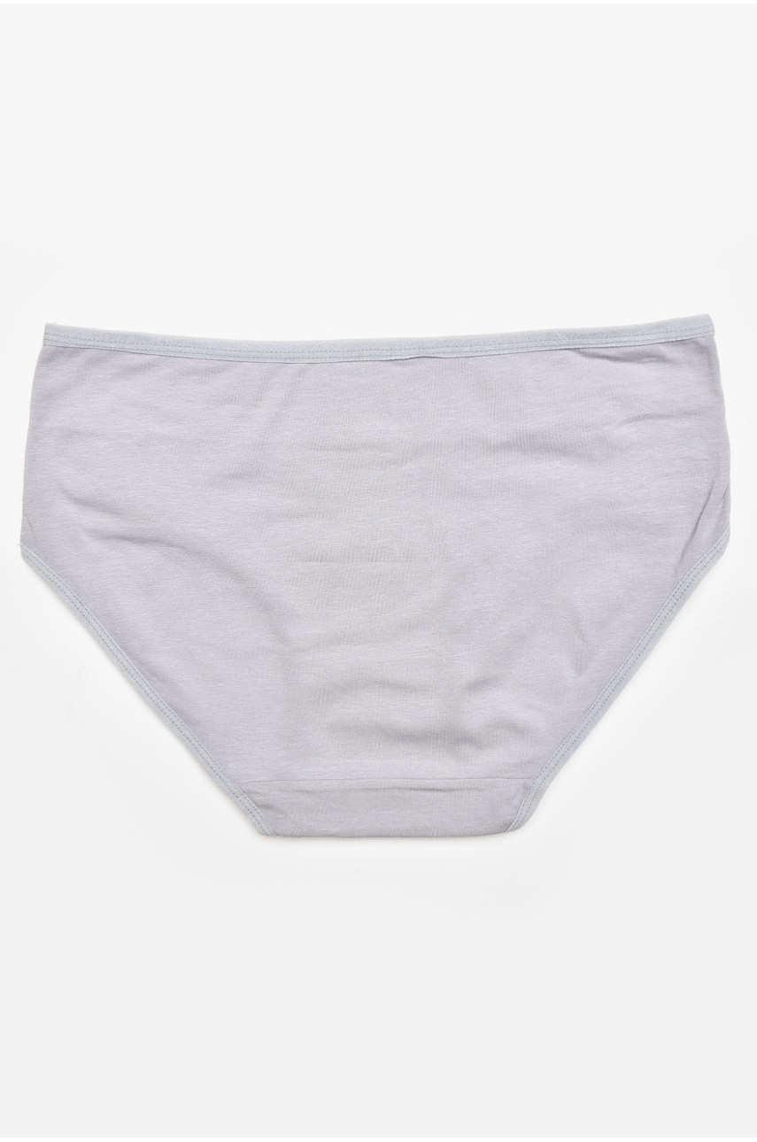 Трусы женские полубатальные светло-серого цвета 84054 211768
