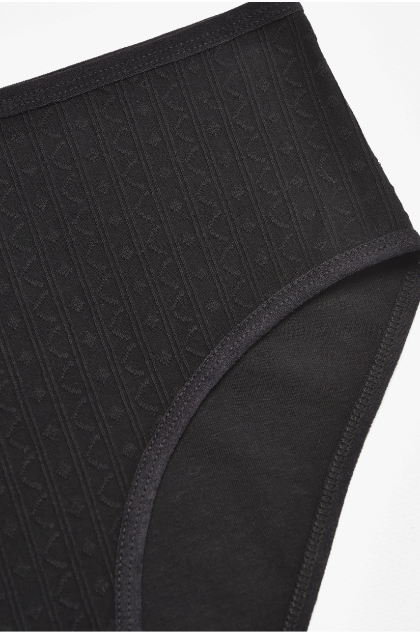 Трусы женские полубатальные черного цвета 38370 211775 Трусы женские полубатальные черного цвета 38370 211775