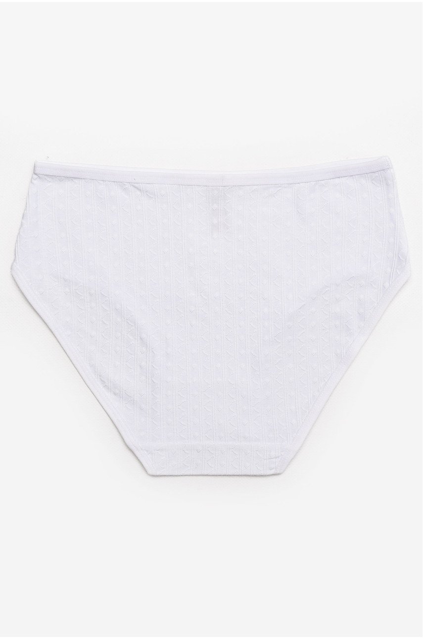 Трусы женские полубатальные белого цвета 38370 211777