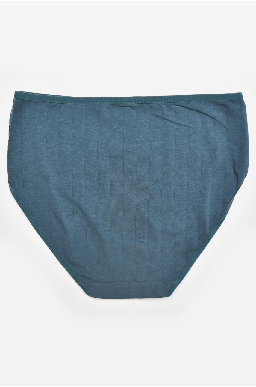 Трусы женские полубатальные темно-зеленого цвета 38368 211782