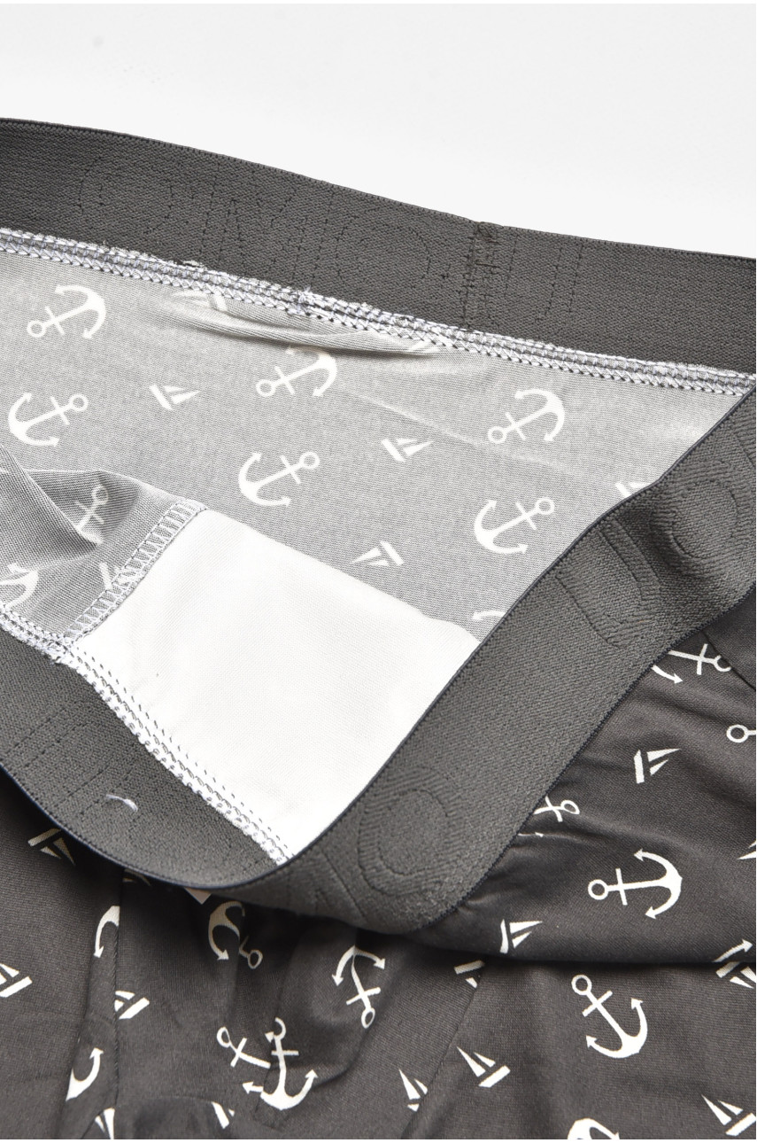 Боксеры мужские тёмно-серого цвета с принтом Z086D 211783