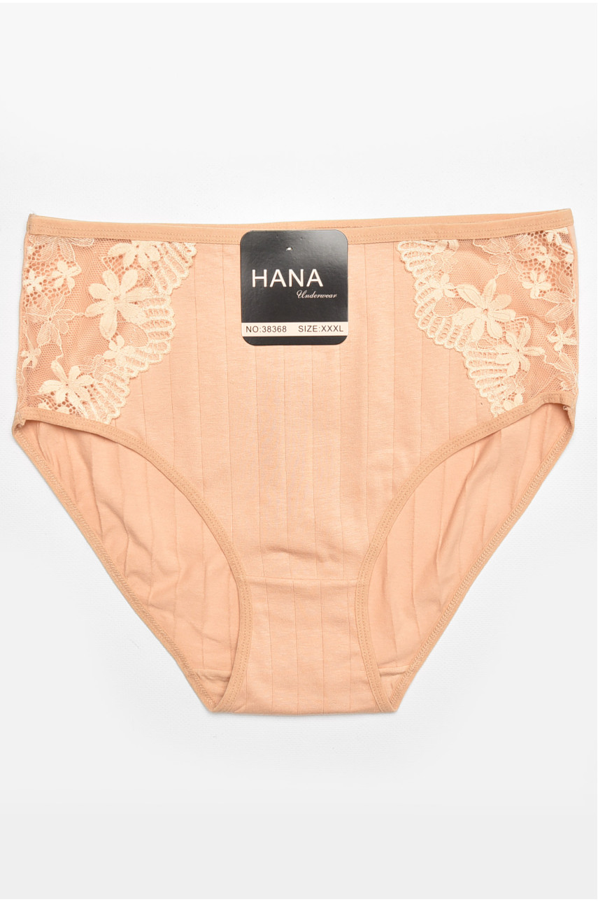 Трусы женские полубатальные бежевого цвета 38368 211784