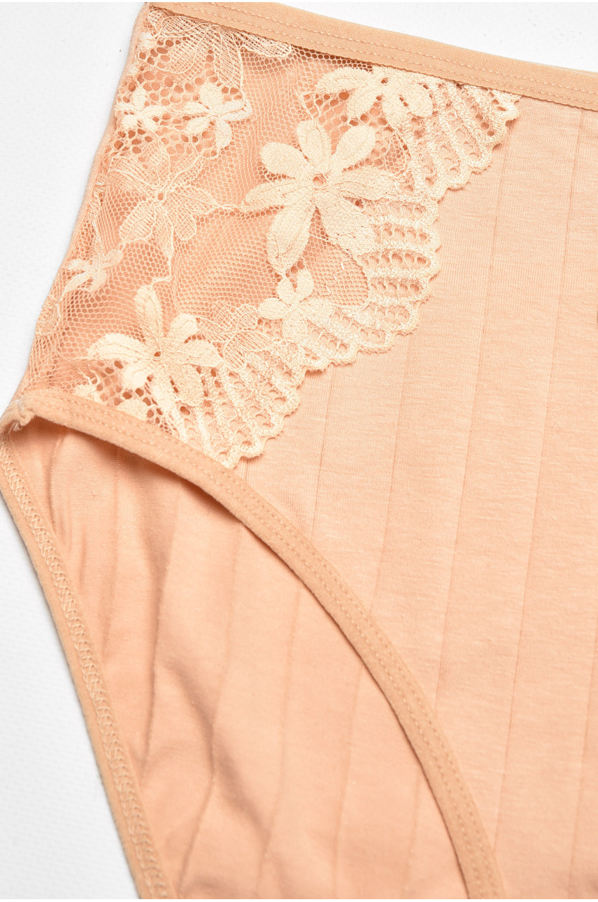 Трусы женские полубатальные бежевого цвета 38368 211784
