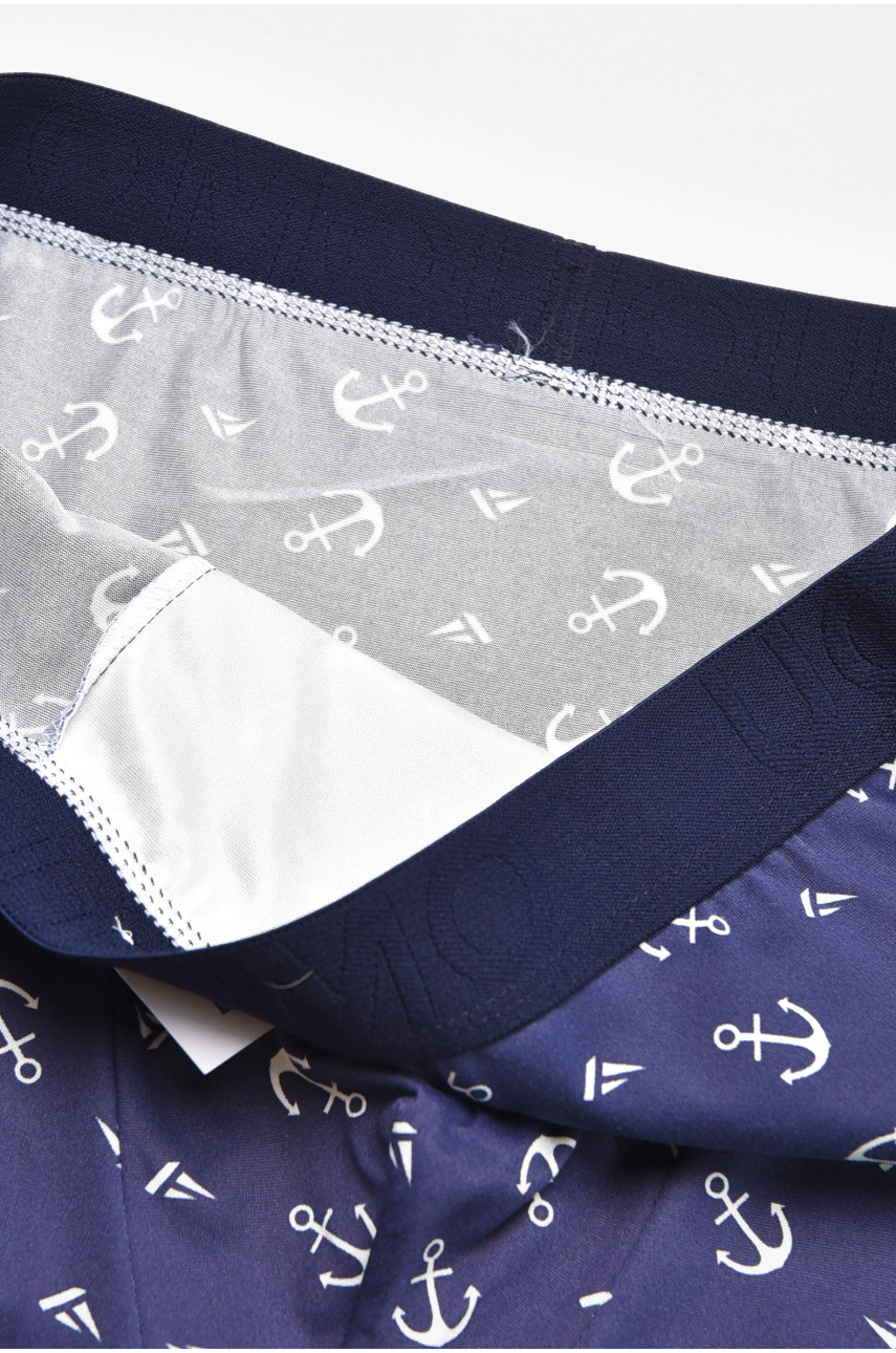 Боксеры мужские тёмно-синего цвета с принтом Z086D 211787