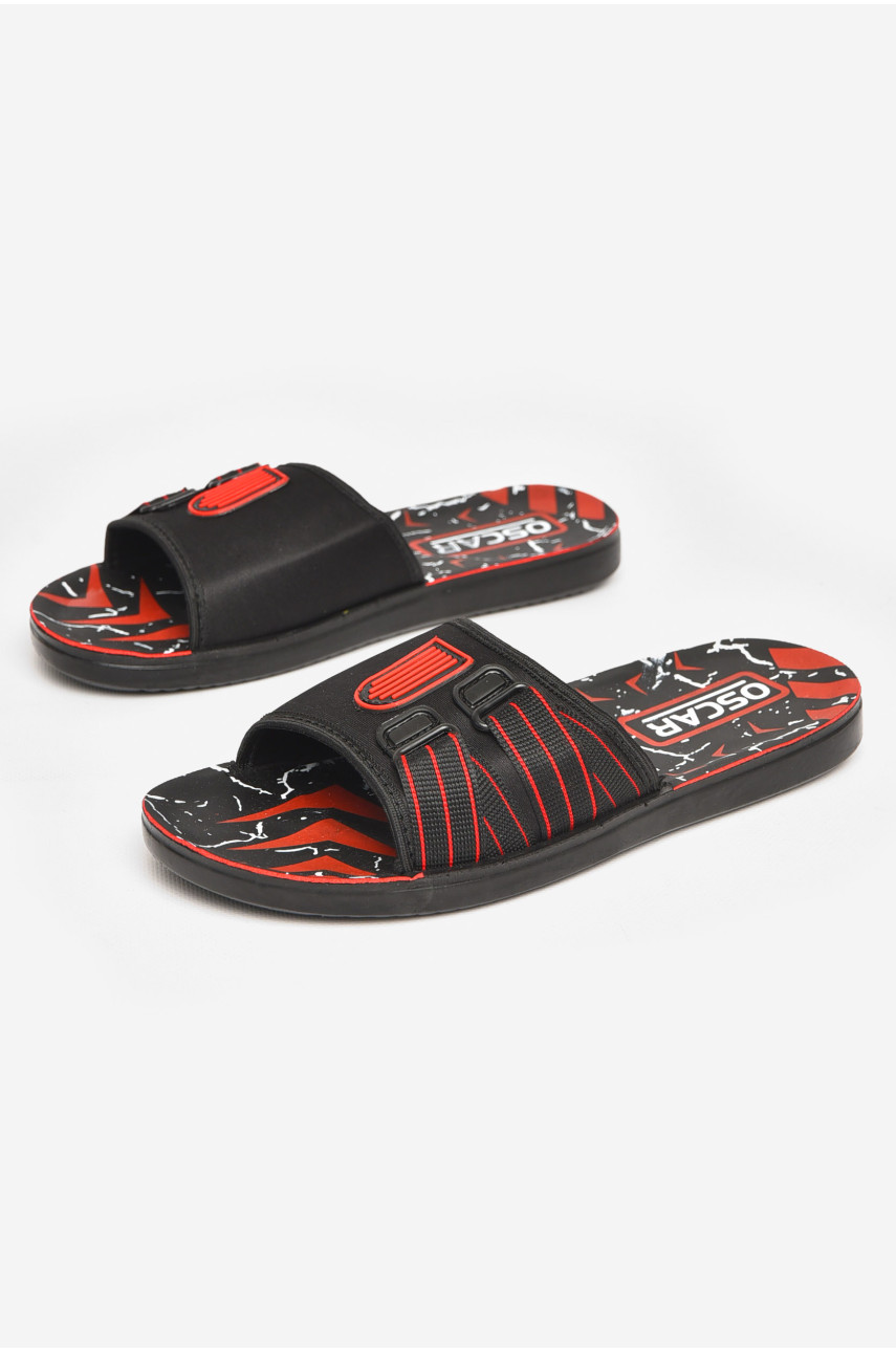 Шлепки мужские черно-красного цвета 58/12 211790