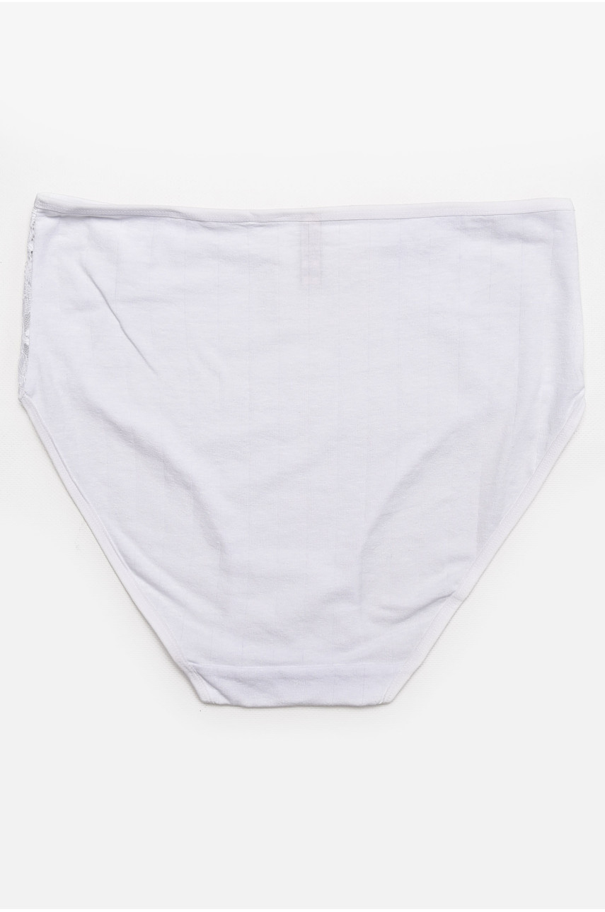 Трусы женские полубатальные белого цвета 38368 211792