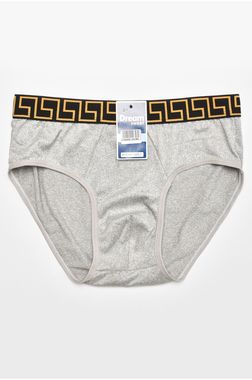 Трусы мужские однотонные серого цвета B3940 211793