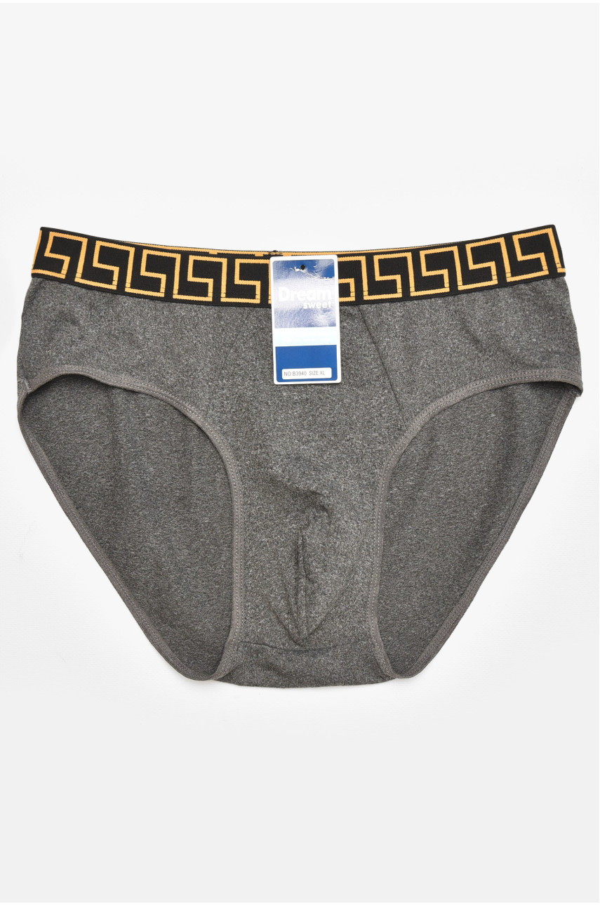 Трусы мужские однотонные тёмно-серого цвета B3940 211797