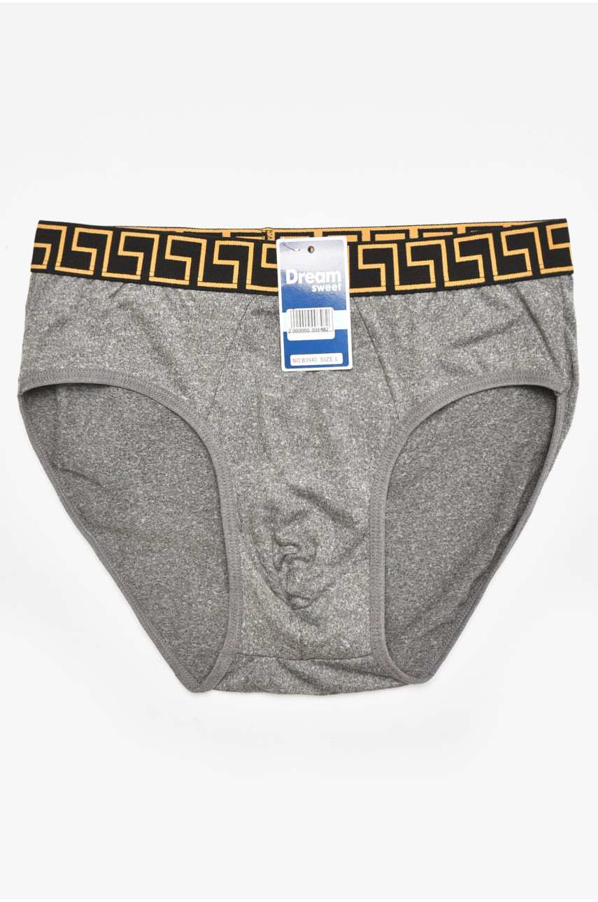 Трусы мужские однотонные тёмно-серого цвета B3940 211798