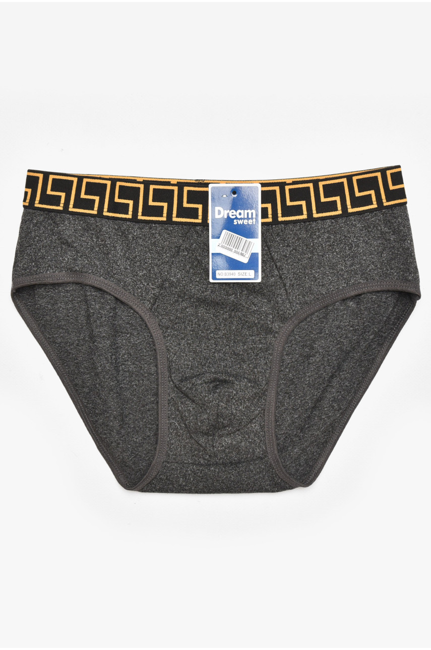 Трусы мужские однотонные тёмно-серого цвета B3940 211799