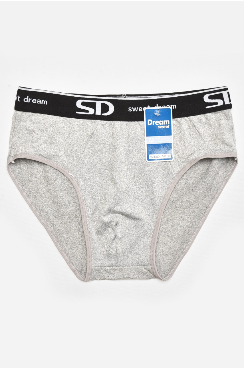 Трусы мужские однотонные светло-серого цвета B3234 211800