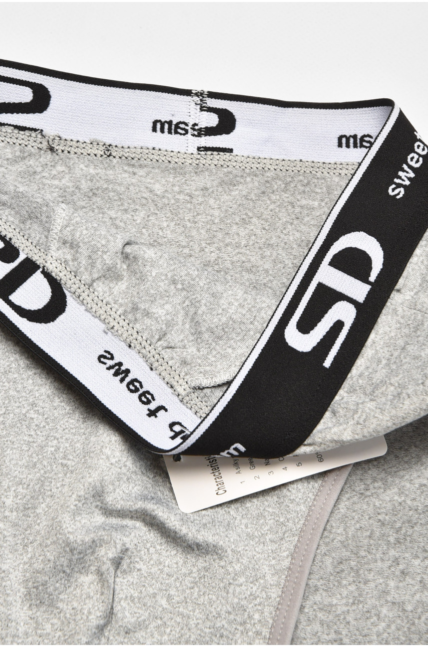 Трусы мужские однотонные светло-серого цвета B3234 211800 Трусы мужские однотонные светло-серого цвета B3234 211800