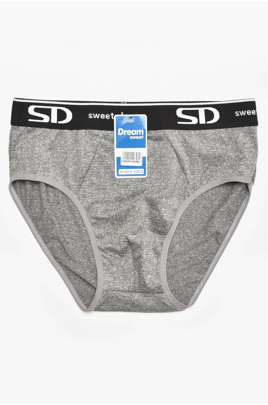 Трусы мужские однотонные серого цвета B3234 211801