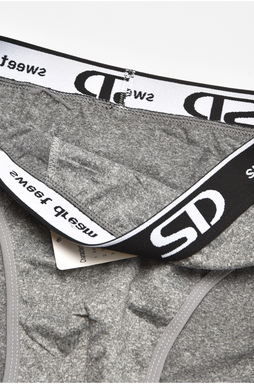 Трусы мужские однотонные серого цвета B3234 211801