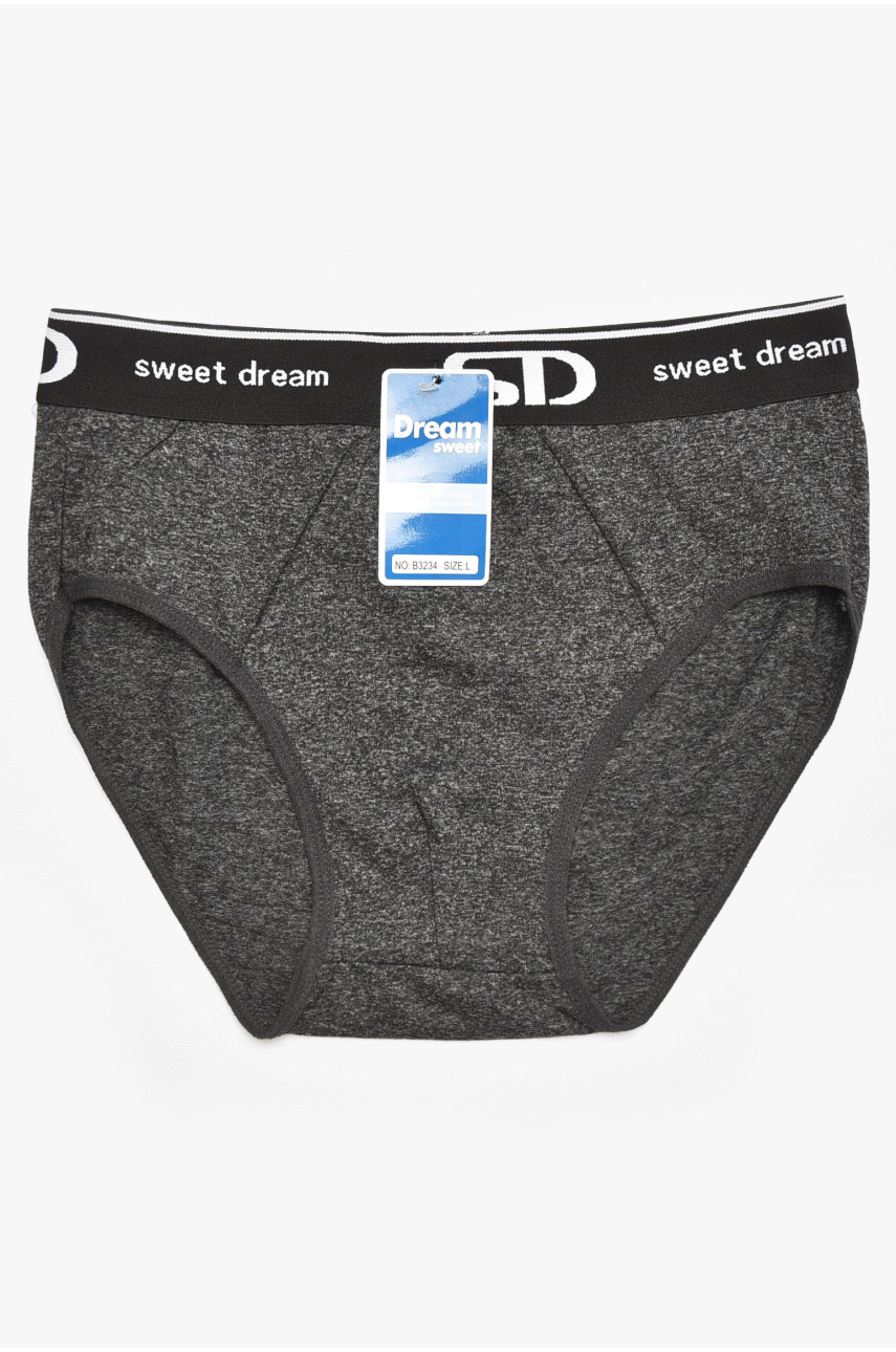 Трусы мужские однотонные тёмно-серого цвета B3234 211802