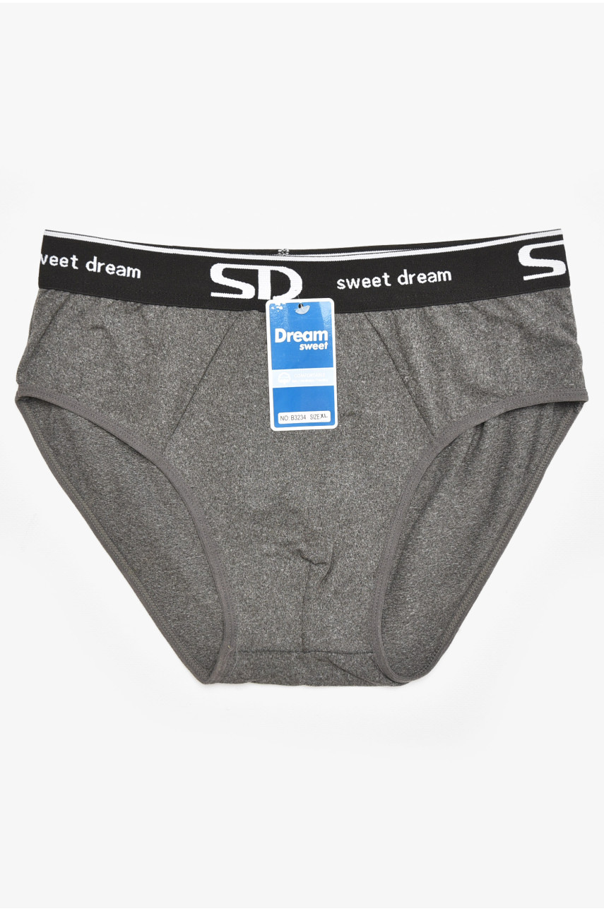 Трусы мужские однотонные тёмно-серого цвета B3234 211803