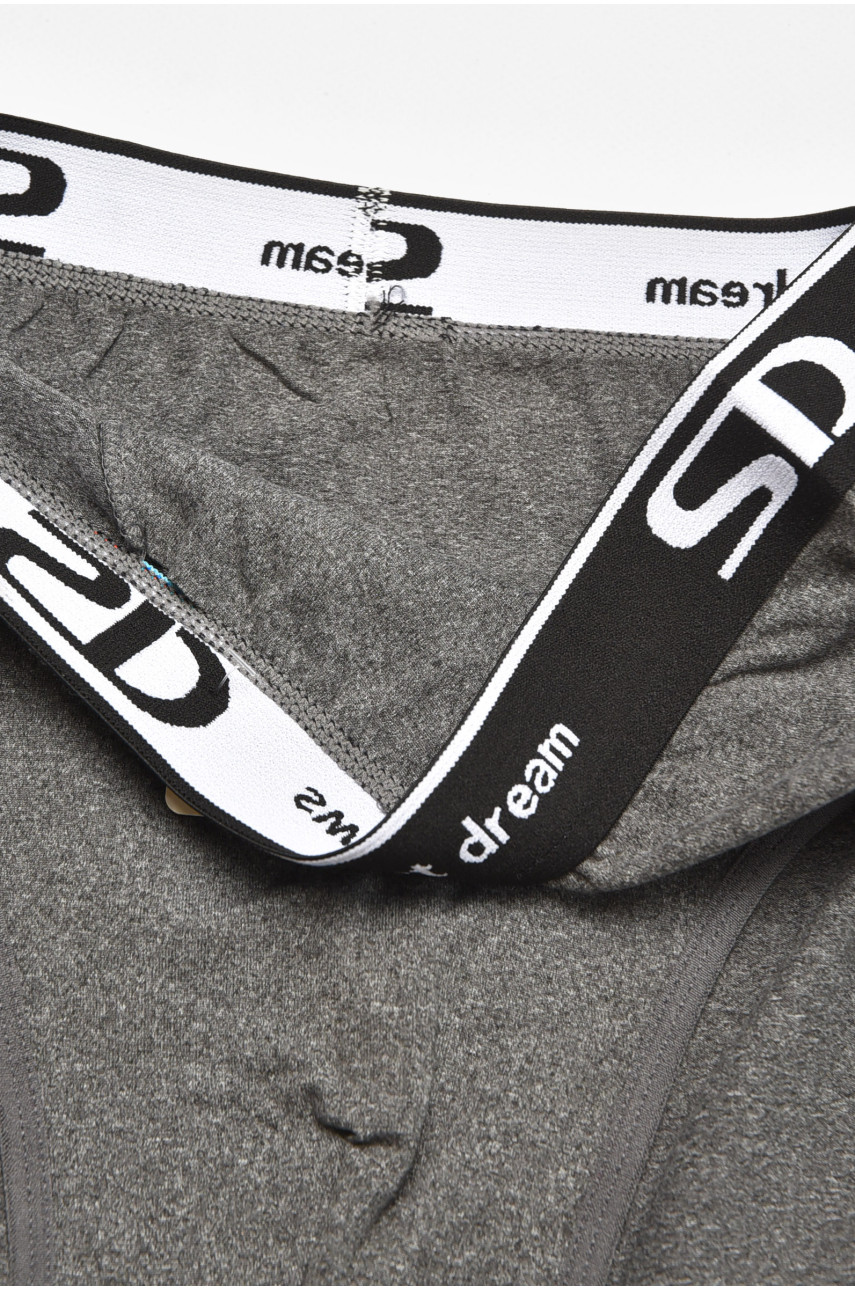 Трусы мужские однотонные тёмно-серого цвета B3234 211803 Трусы мужские однотонные тёмно-серого цвета B3234 211803