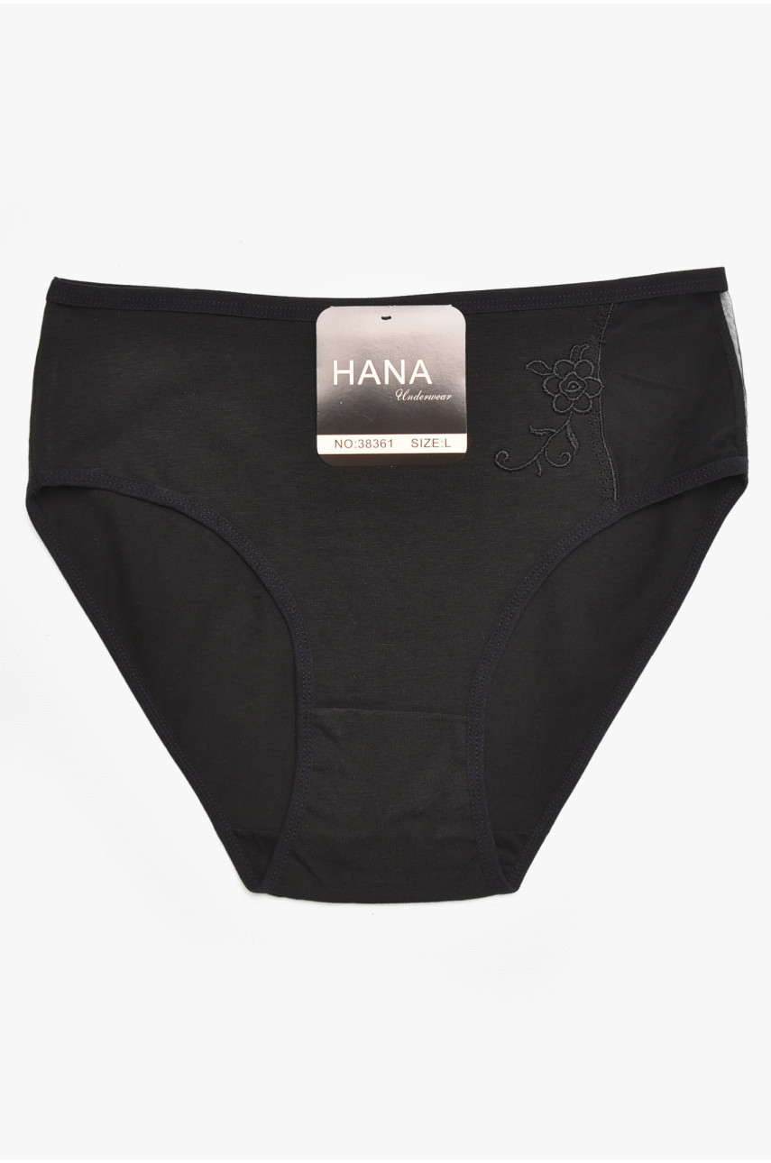 Трусы женские полубатальные черного цвета 38361 211807