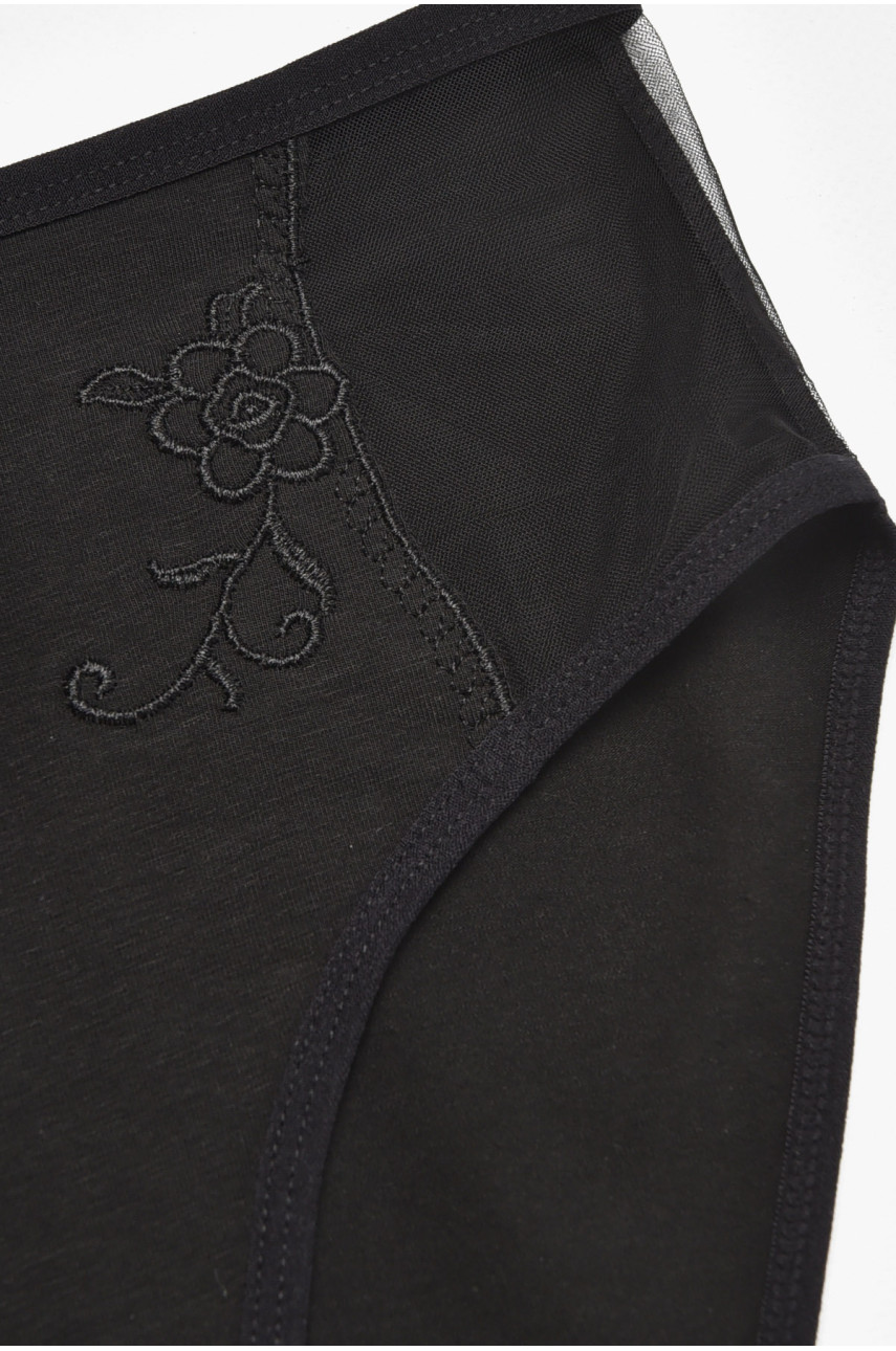 Трусы женские полубатальные черного цвета 38361 211807 Трусы женские полубатальные черного цвета 38361 211807