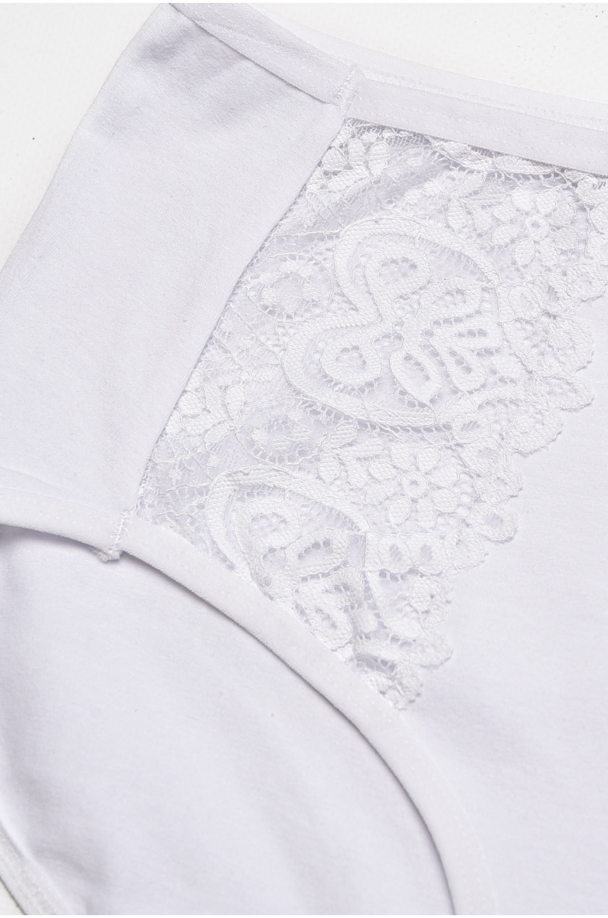 Трусы женские полубатальные белого цвета 38392 211811 Трусы женские полубатальные белого цвета 38392 211811