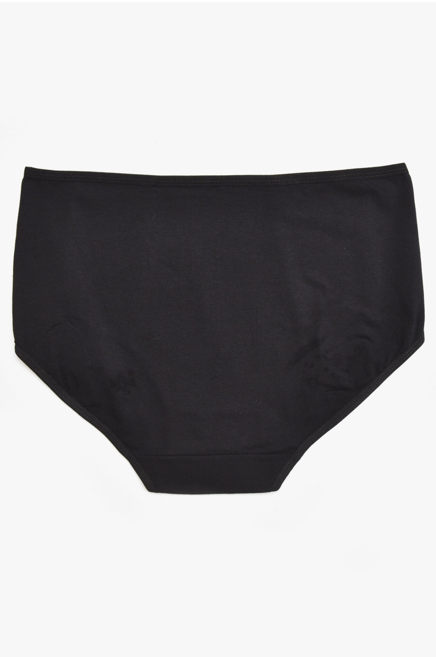 Трусы женские полубатальные черного цвета 38392 211812