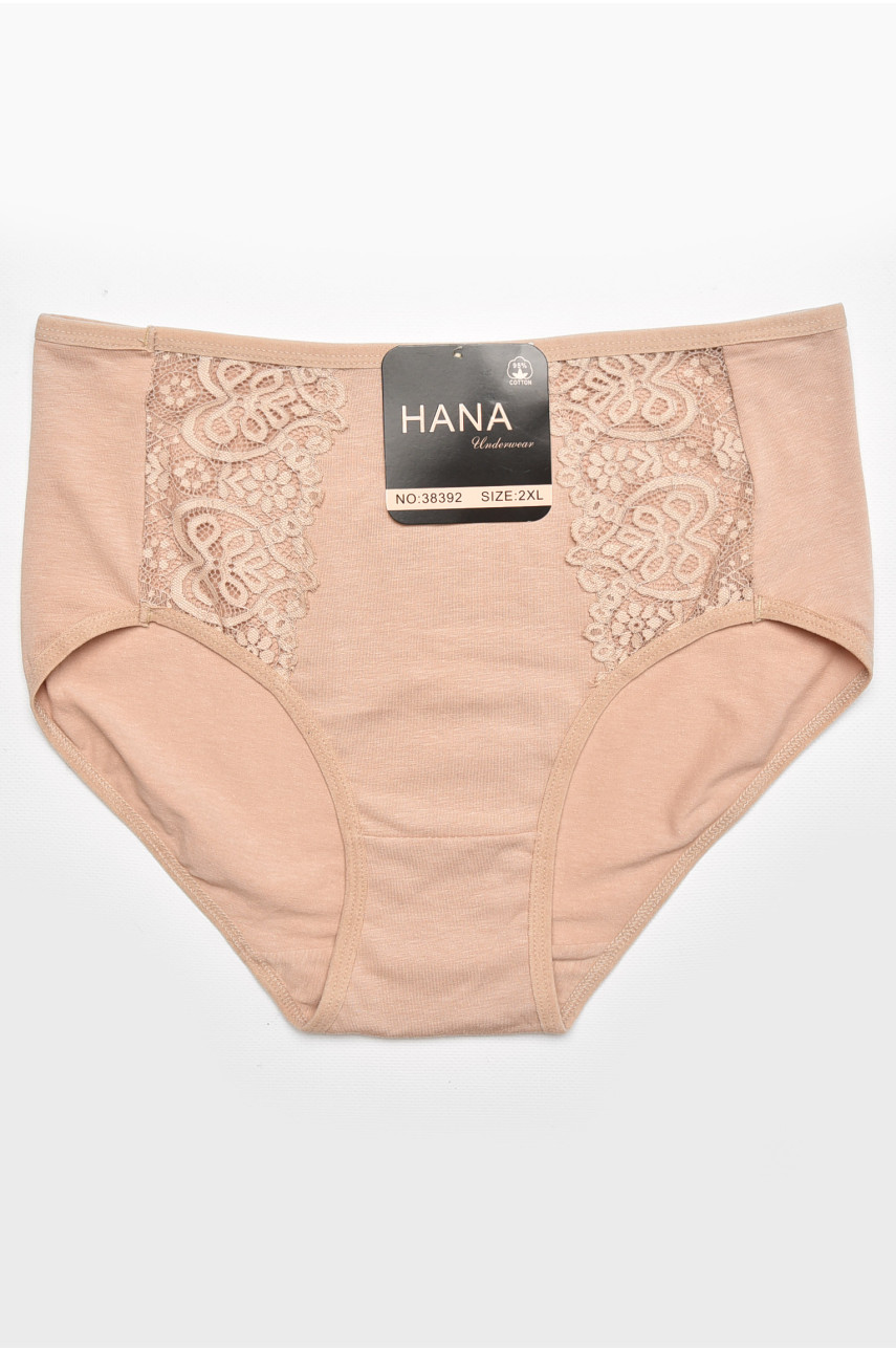 Трусы женские полубатальные бежевого цвета 38392 211813