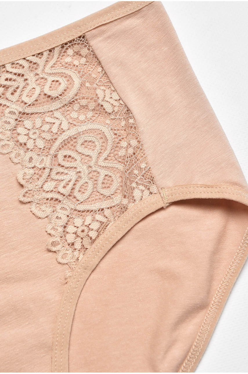 Трусы женские полубатальные бежевого цвета 38392 211813