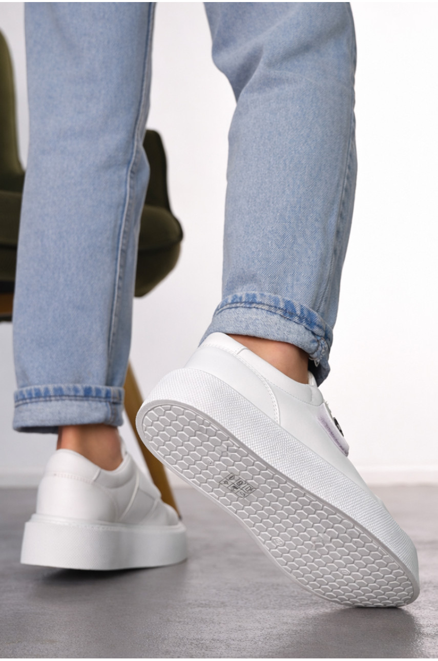 Кросівки жіночі білого кольору на ліпучці 2023-21-2 211817
