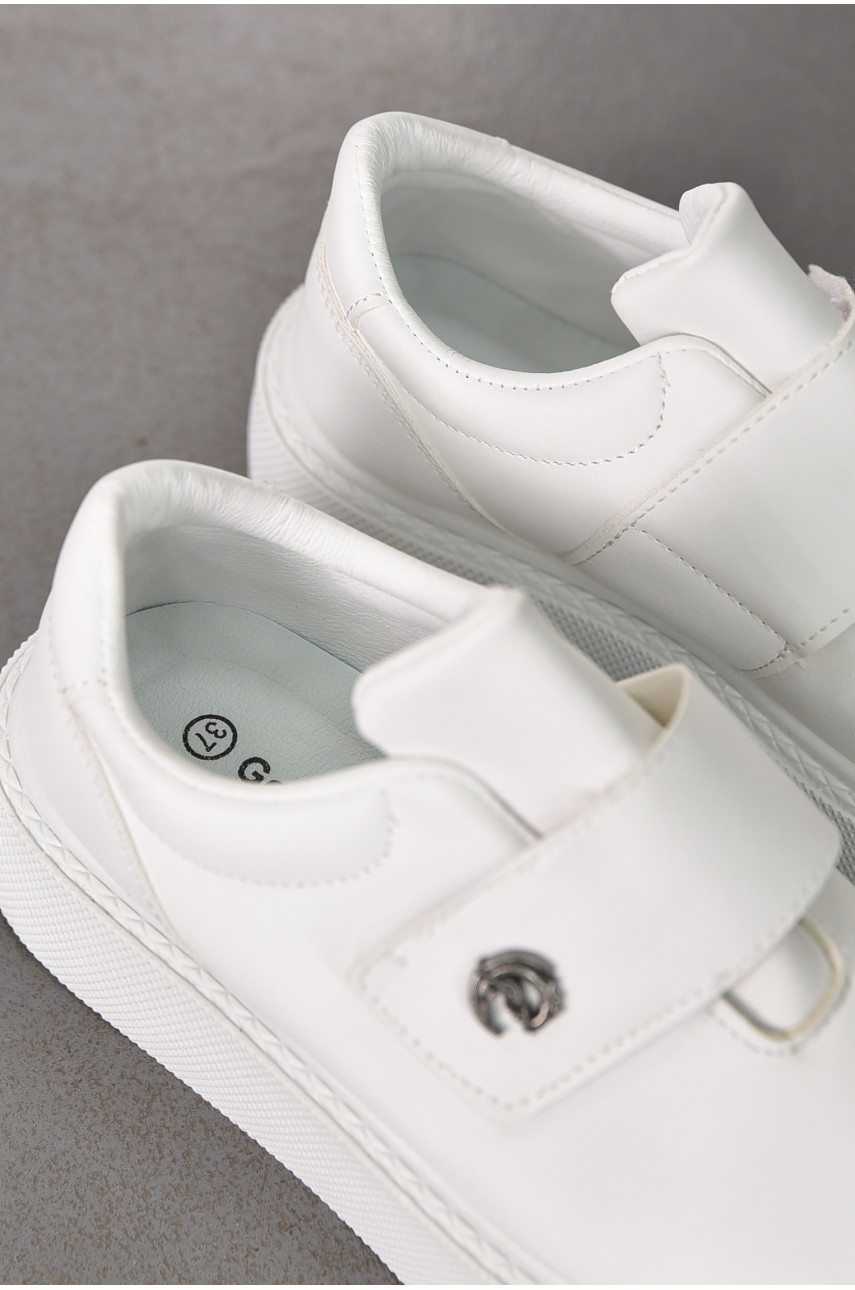Кросівки жіночі білого кольору на ліпучці 2023-21-2 211817