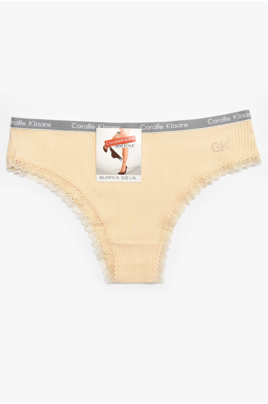 Трусы женские бежевого цвета 9774-19 211837