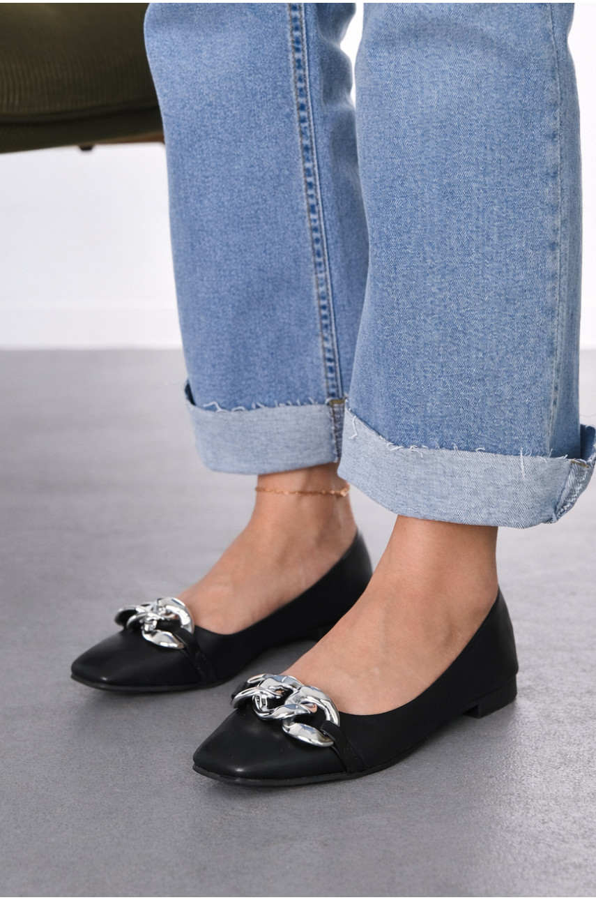 Балетки женские черного цвета 5601-10 211863