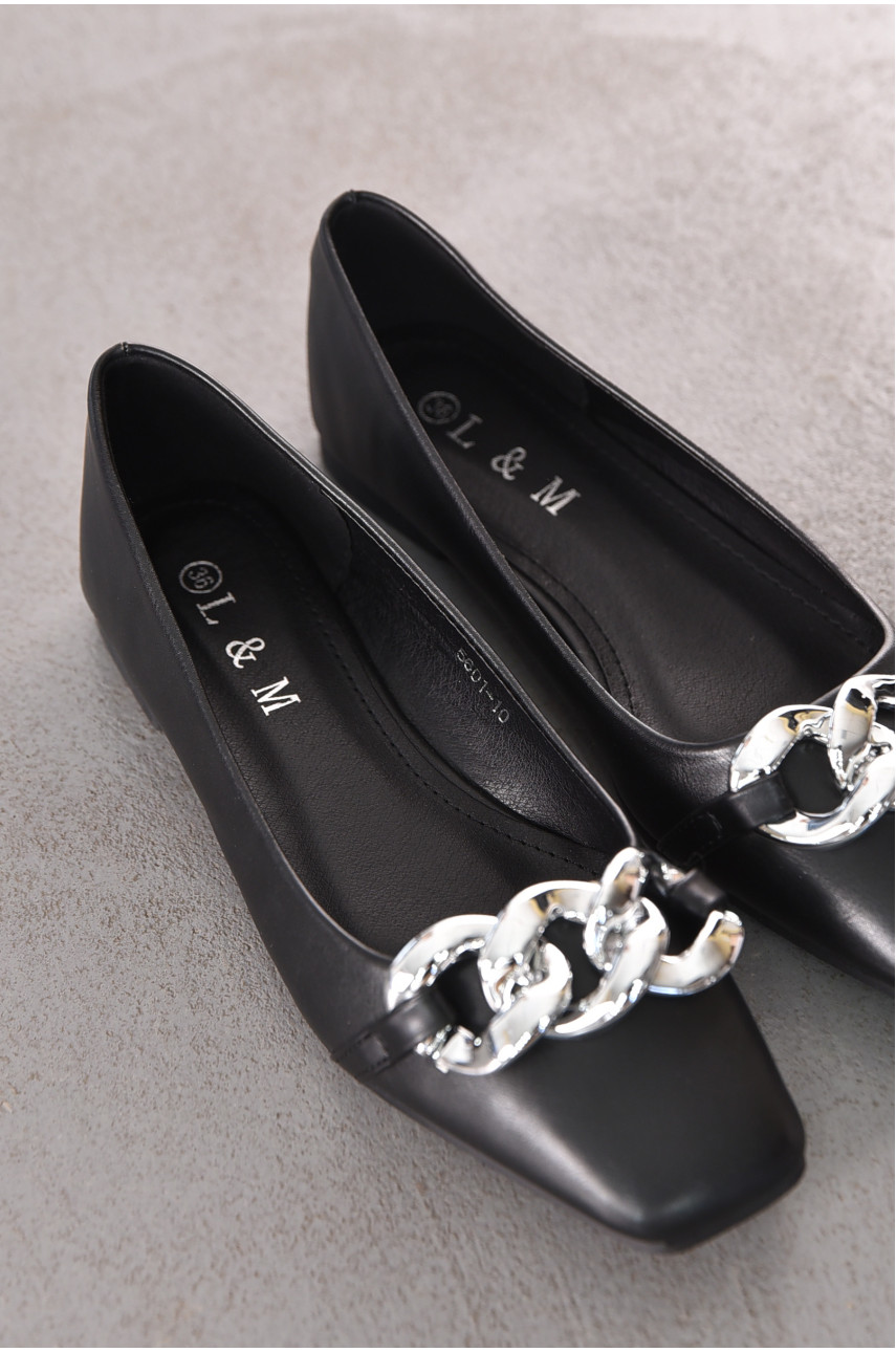 Балетки женские черного цвета 5601-10 211863 Балетки женские черного цвета 5601-10 211863