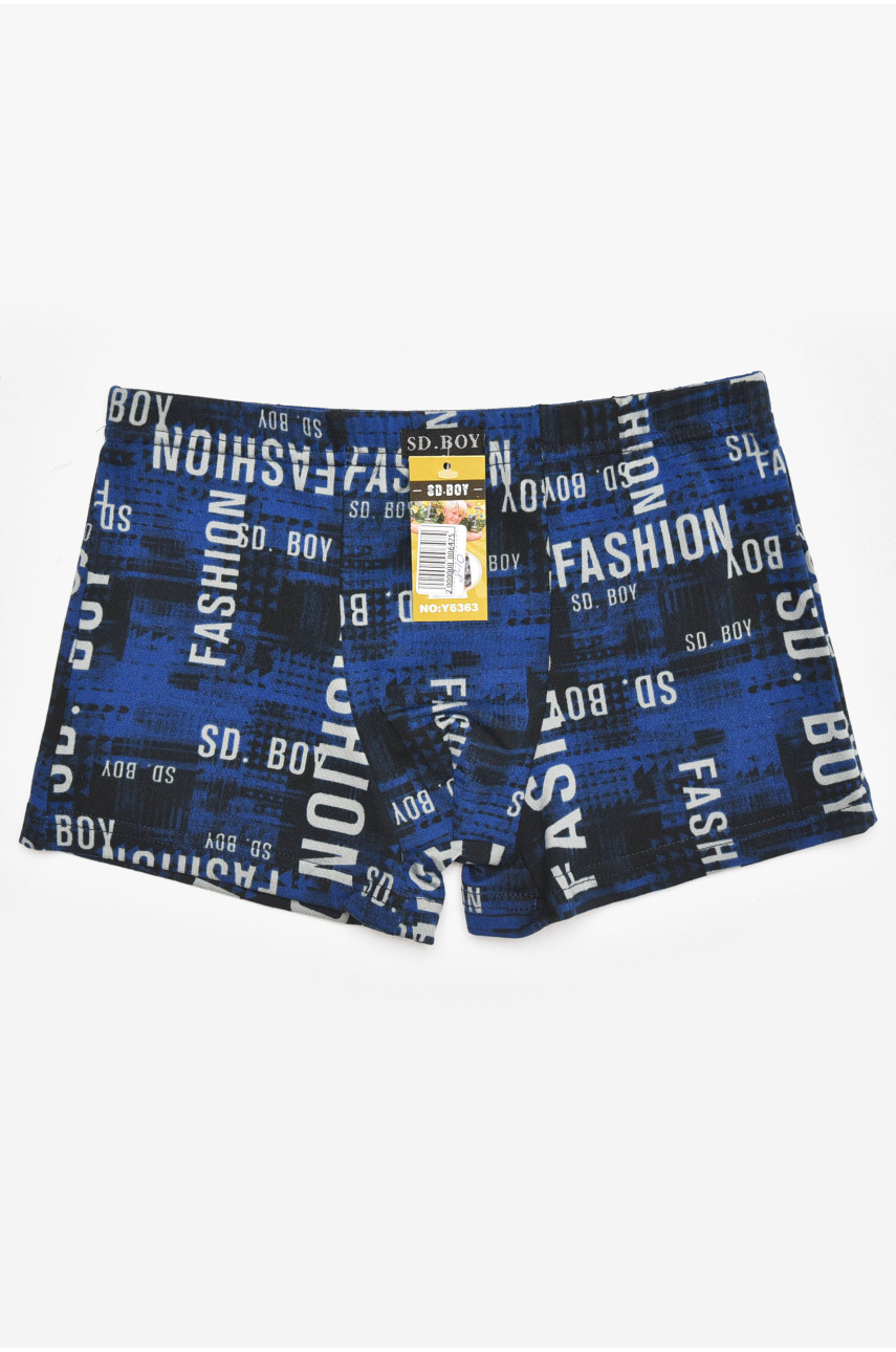 Боксеры детские для мальчика тёмно-синего цвета с принтом Y6363 211876