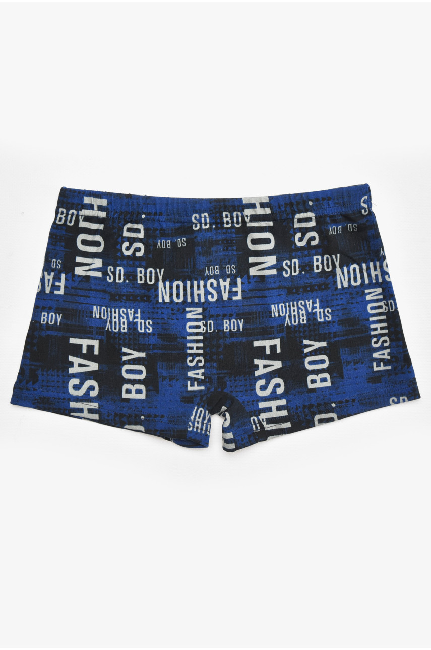 Боксеры детские для мальчика тёмно-синего цвета с принтом Y6363 211876